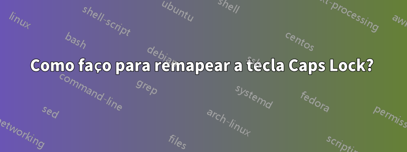 Como faço para remapear a tecla Caps Lock?