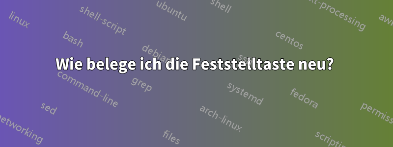 Wie belege ich die Feststelltaste neu?