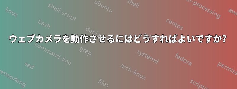 ウェブカメラを動作させるにはどうすればよいですか?