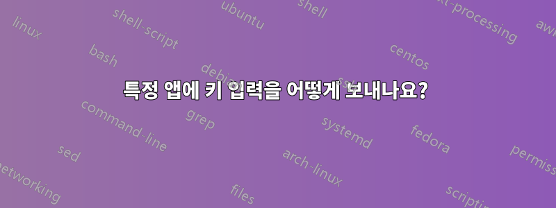 특정 앱에 키 입력을 어떻게 보내나요?