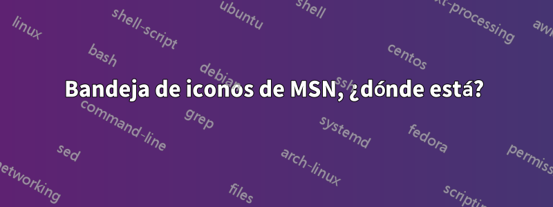 Bandeja de iconos de MSN, ¿dónde está?