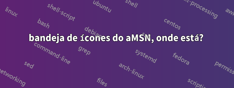 bandeja de ícones do aMSN, onde está?