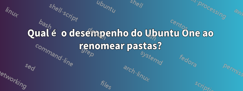 Qual é o desempenho do Ubuntu One ao renomear pastas?