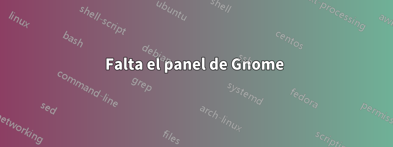 Falta el panel de Gnome