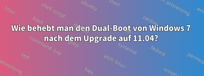 Wie behebt man den Dual-Boot von Windows 7 nach dem Upgrade auf 11.04?
