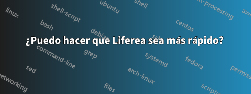 ¿Puedo hacer que Liferea sea más rápido?