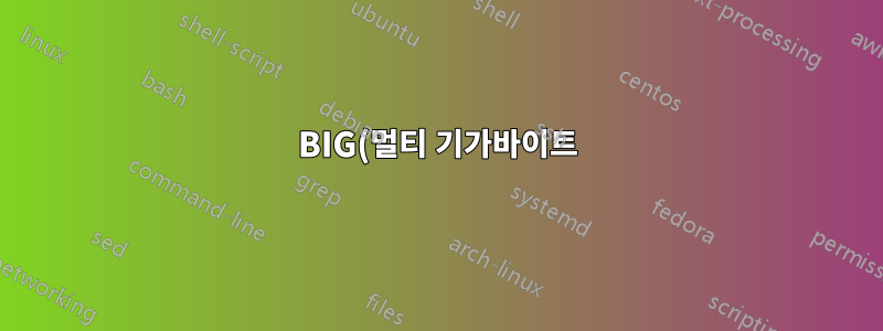 BIG(멀티 기가바이트) CSV 파일을 보려면 'less'를 사용하세요.