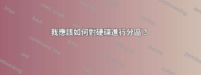我應該如何對硬碟進行分區？
