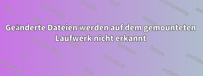 Geänderte Dateien werden auf dem gemounteten Laufwerk nicht erkannt