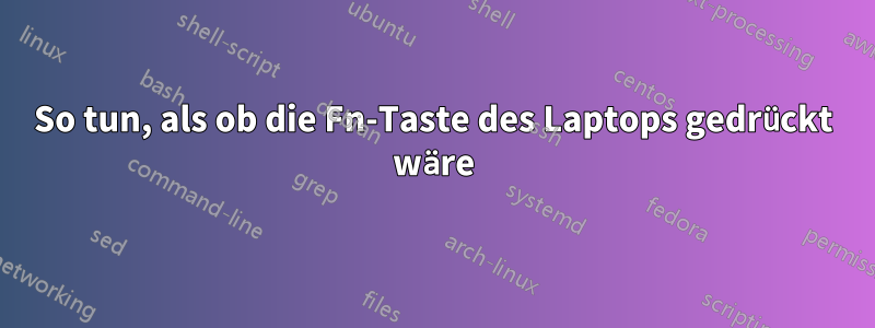 So tun, als ob die Fn-Taste des Laptops gedrückt wäre