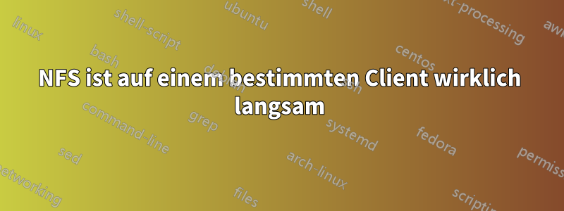 NFS ist auf einem bestimmten Client wirklich langsam