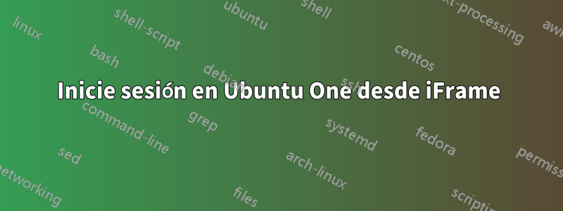 Inicie sesión en Ubuntu One desde iFrame