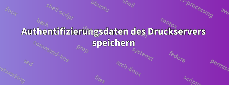 Authentifizierungsdaten des Druckservers speichern