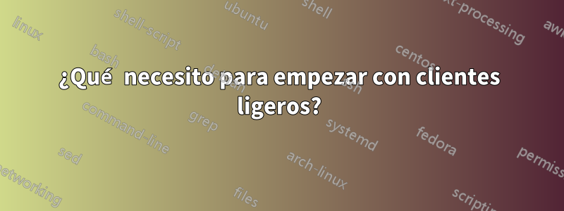 ¿Qué necesito para empezar con clientes ligeros?