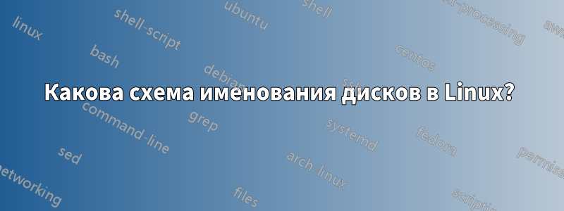 Какова схема именования дисков в Linux?