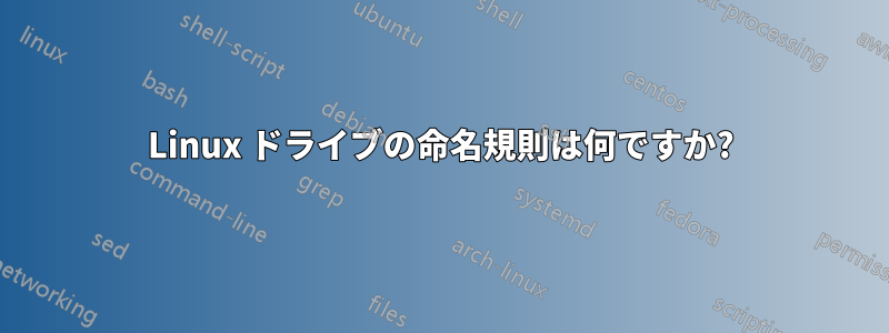 Linux ドライブの命名規則は何ですか?