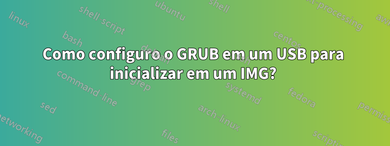 Como configuro o GRUB em um USB para inicializar em um IMG?