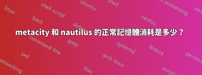 metacity 和 nautilus 的正常記憶體消耗是多少？