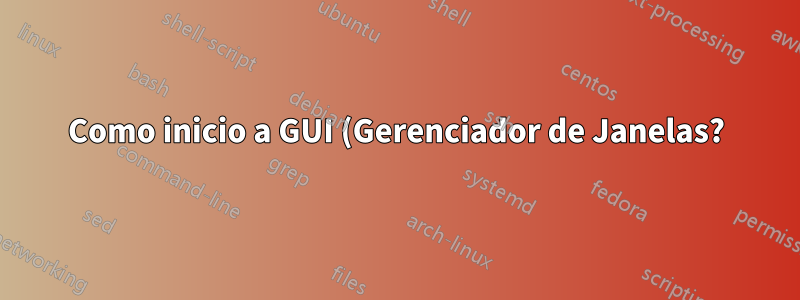 Como inicio a GUI (Gerenciador de Janelas?) no VNC?