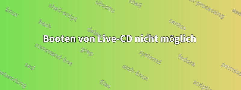 Booten von Live-CD nicht möglich