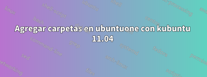 Agregar carpetas en ubuntuone con kubuntu 11.04