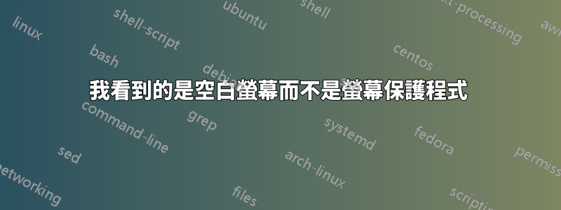 我看到的是空白螢幕而不是螢幕保護程式