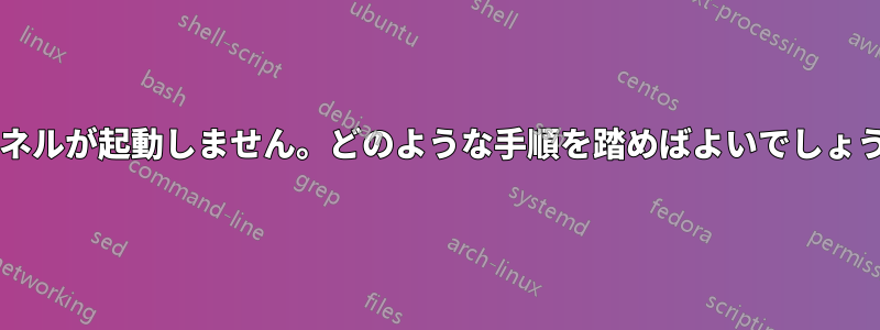 カーネルが起動しません。どのような手順を踏めばよいでしょうか?