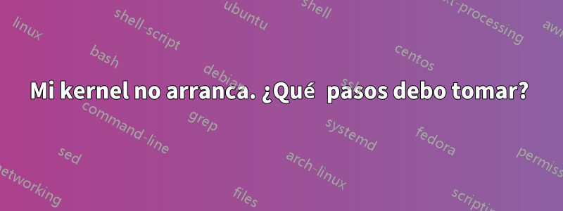 Mi kernel no arranca. ¿Qué pasos debo tomar?