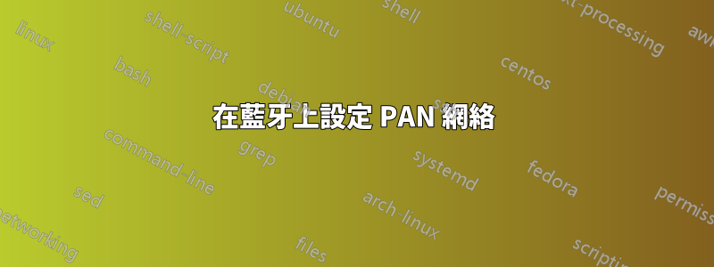 在藍牙上設定 PAN 網絡