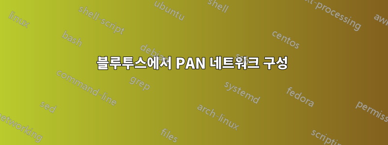 블루투스에서 PAN 네트워크 구성