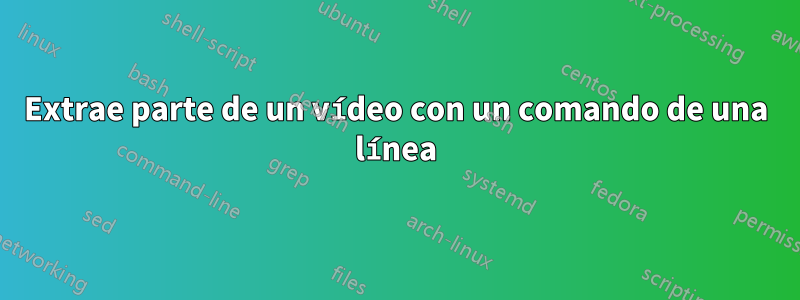 Extrae parte de un vídeo con un comando de una línea