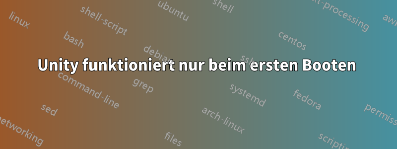 Unity funktioniert nur beim ersten Booten