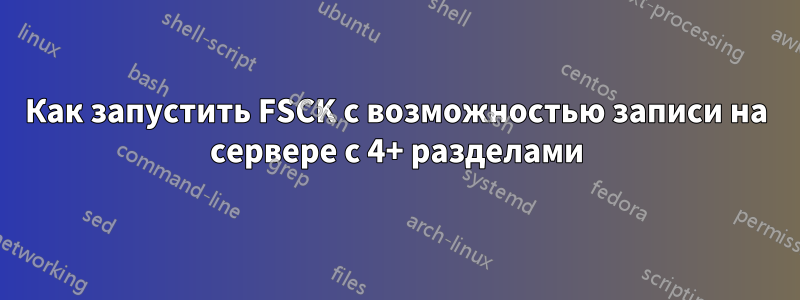 Как запустить FSCK с возможностью записи на сервере с 4+ разделами