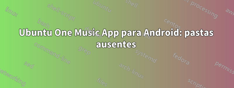 Ubuntu One Music App para Android: pastas ausentes