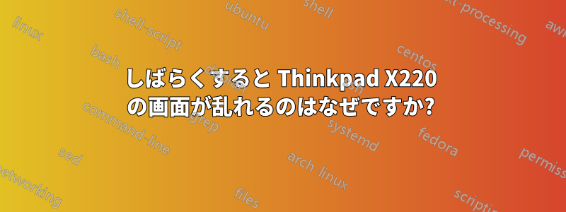 しばらくすると Thinkpad X220 の画面が乱れるのはなぜですか?