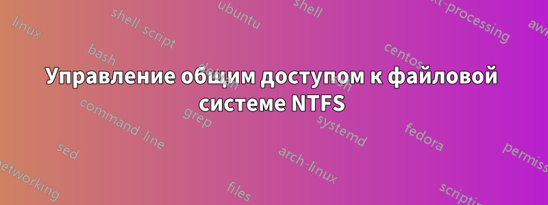 Управление общим доступом к файловой системе NTFS