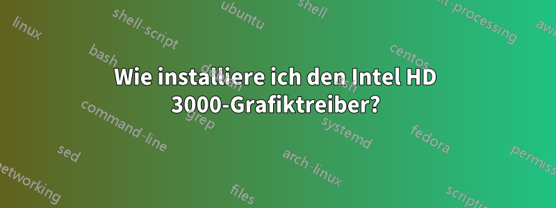 Wie installiere ich den Intel HD 3000-Grafiktreiber?