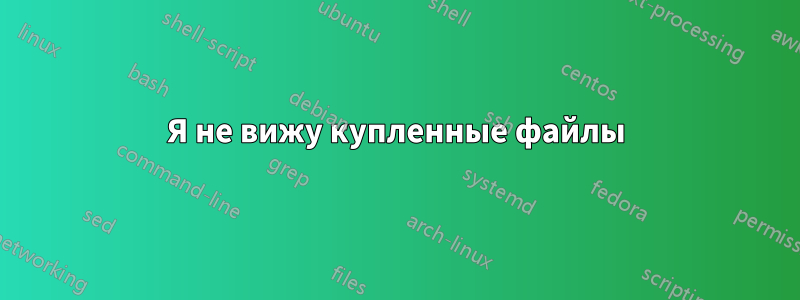 Я не вижу купленные файлы