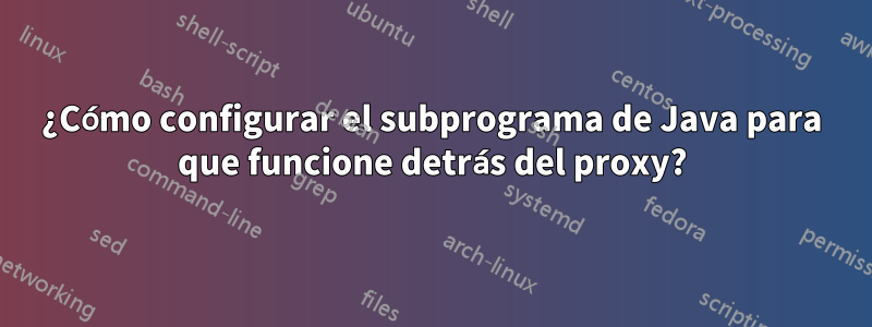 ¿Cómo configurar el subprograma de Java para que funcione detrás del proxy?