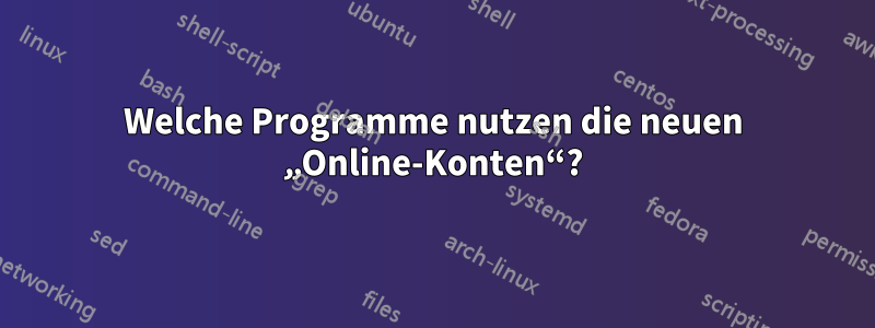 Welche Programme nutzen die neuen „Online-Konten“?