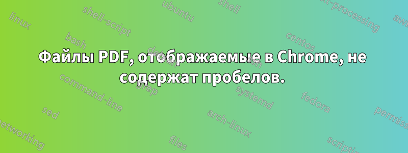 Файлы PDF, отображаемые в Chrome, не содержат пробелов.