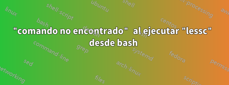 "comando no encontrado" al ejecutar "lessc" desde bash