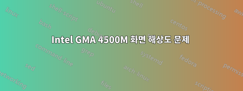 Intel GMA 4500M 화면 해상도 문제