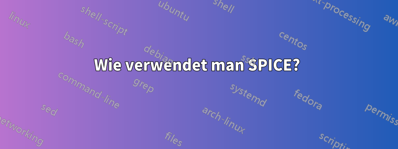 Wie verwendet man SPICE?