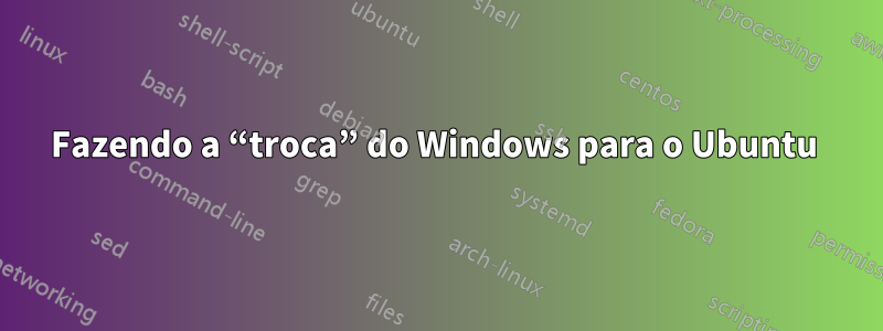 Fazendo a “troca” do Windows para o Ubuntu 