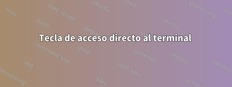 Tecla de acceso directo al terminal