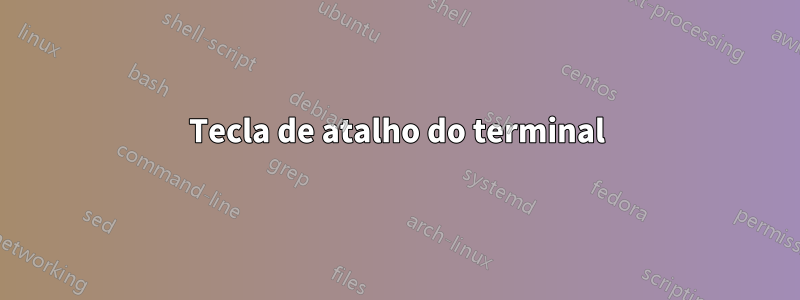 Tecla de atalho do terminal