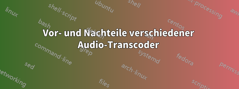 Vor- und Nachteile verschiedener Audio-Transcoder