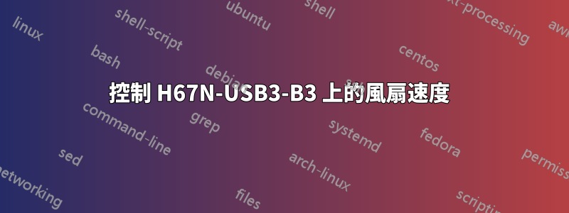 控制 H67N-USB3-B3 上的風扇速度 