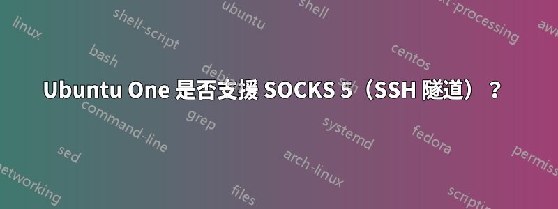 Ubuntu One 是否支援 SOCKS 5（SSH 隧道）？ 